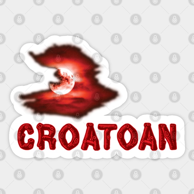 Croatoan Blood Moon Sticker by GraficBakeHouse